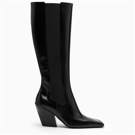 prada black high boots|Prada black aftershave boots.